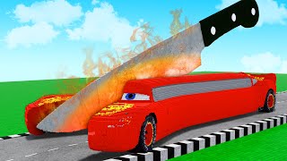 LONG CARS vs 1000 DEGREE KNIFE in Teardown [upl. by Bessie754]