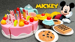 Unboxing Magic Satisfying ASMR Review of Cute Minnie Mouse Birthday Cake Toys [upl. by Ainyt]