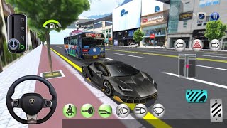 Car game 3D black Lamborghini speed test android game 3dgames [upl. by Latsirc]