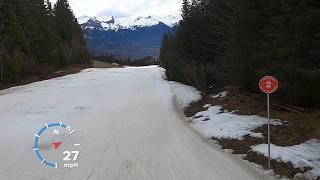 Skiing UPTO 30 MPH  RED slope Ambourzalles at MEGEVE ski resort  GoPro POV  Feb 2024 [upl. by Nomyt889]