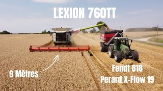 🇫🇷  LEXION 760 TT amp TRANSBORDEUR PERARD CHEZ UN ENTREPRENEUR CHARENTAIS  🌾 [upl. by Foskett215]