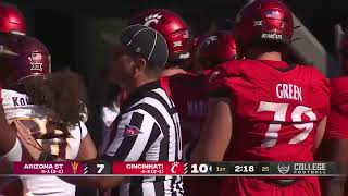 Football Highlights  CIncinnati 24 Arizona State 14  ESPN  10192024 [upl. by Deacon]