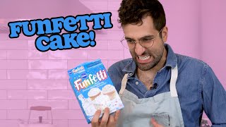 Making Funfetti Box Cake Taste HOMEMADE • JonnyCakes [upl. by Ffirahs94]