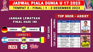 RESMI Jadwal Final Piala Dunia U17 2023  Jerman vs Prancis  Final Piala Dunia u17 2023 [upl. by Yentrok]