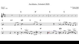 Ave Maria  Schubert 1825 Flute C Sheet music [upl. by Nagrom]