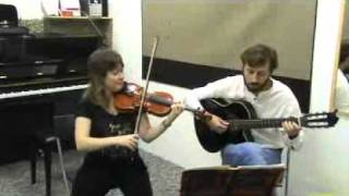 Courante by JS Bach violin and guitar [upl. by Gilder740]