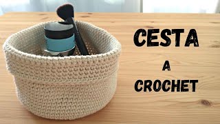 CESTA A CROCHET 03  GANCHILLO FÁCIL  CROCHET SENCILLO  TUTORIAL PASO A PASO  PRINCIPIANTES [upl. by Repmek]