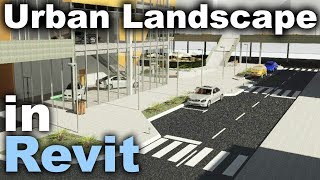 Urban Landscape in Revit Tutorial Roads Curbs Sidewalks Parking Cars Signalisation [upl. by Audra]