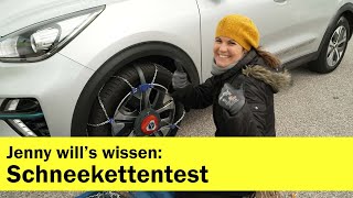 Jenny wills wissen Schneeketten im Laientest  ÖAMTC [upl. by Braeunig830]