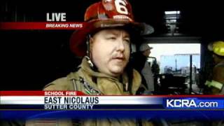 Fire Damages East Nicolaus High School [upl. by Nnylecoj909]