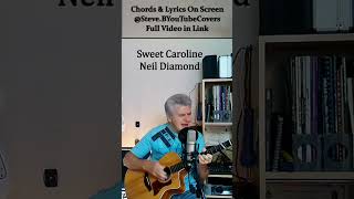 ❤️ Sweet Caroline  Neil Diamond  Cover  Free Backing Track Chords and Lyrics shorts [upl. by Memory]