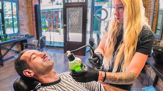 💈Polish Barbers Put EXTRA CARE in their SHAVE ASMR – Bydgoszcz 🇵🇱 [upl. by Penrod409]