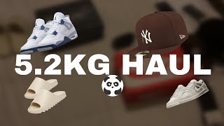 CRAZY 52 KG Pandabuy HAUL  FULL REVIEW Midnight Navy Bone White Dunks Snapbacks Nike Socks [upl. by Akyssej]