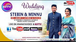 UZHAVOOR  WEDDING CEREMONY  STEBIN amp MINNU  21012023  1030 AM  KNANAYAVOICE [upl. by Stretch]