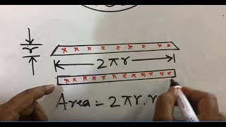 How to calculate the area of a circle in Hindi  Simple visual Explanation [upl. by Chuipek]