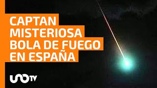 ¿Fue un meteorito Difunden imágenes de bola de luz cruzando el cielo de España y Portugal [upl. by Zoila847]