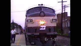 Galesburg Railroad Days E and F Units 1991 [upl. by Ahseei775]