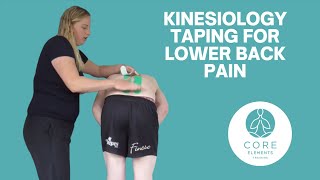 Kinesiology Taping for Lower Back Pain [upl. by Nnyltiac]