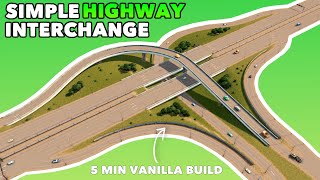 Upgrade your highways in 5 minutes with this simple Interchange  Cities Skylines  Tutorial [upl. by Tsew828]