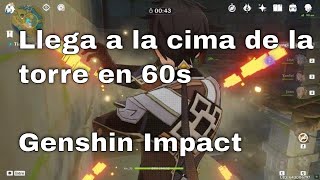 Llega a la cima de la torre en 60s  Descubre el secreto del Valle Tianchiu  Genshin Impact [upl. by Ardnaek]