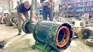 everything about the electric motors  Assembling the electric motor 288 kW 1500 rpm INGERSOLLRAND [upl. by Asiaj]