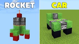 5 Vehicle Redstone Builds in Minecraft Bedrock PlaneCar [upl. by Asyar]