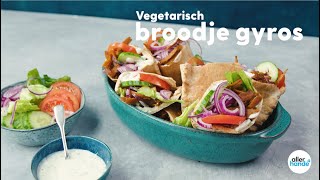 Wat eten we vandaag Pitabroodjes met vegetarische gyros amp tzatziki [upl. by Hawken]