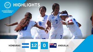 Concacaf Womens Under17 Championship  Honduras vs Aguilla [upl. by Lleral510]