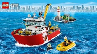 LEGO City 60109 Brandweerboot 3D Review [upl. by Muslim]