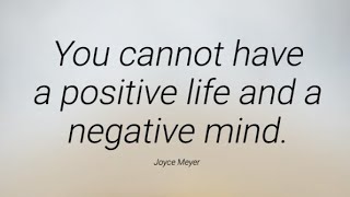 You cannot have a Positive life and a negative mind  Positive Thinking [upl. by Nnylak]