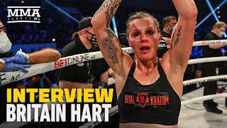 BKFCs Britain Hart Explains Viral PostFight Interview After Beating Paige VanZant  MMA Fighting [upl. by Runstadler189]