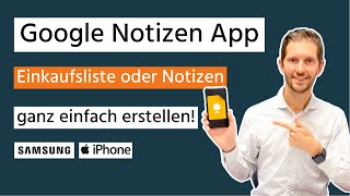 Google Notizen App  Einkaufsliste amp Reisepackliste ganz einfach erstellen SamsungiPhone [upl. by Hurd]