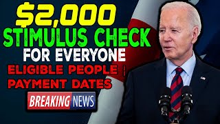 IRS ANNOUNCES NEW 2000 STIMULUS CHECK FOR EVERYONE  CRITERIA CHANGED  KNOW ELIGIBILITY amp DATES [upl. by Folsom607]