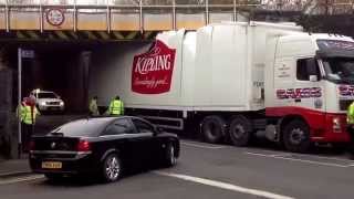 Lorry hit Stoke Road railway bridge this morning in the UK [upl. by Krystal]