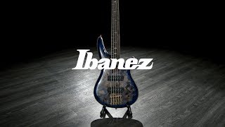 Ibanez SR2605 Premium 5 String Bass 2018 Cerulean Blue Burst  Gear4music demo [upl. by Ahsiloc120]