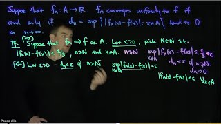 A Criterion for Uniform Convergence [upl. by Nnylyar]