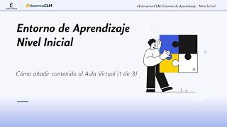 EducamosCLM Entorno de Aprendizaje Nivel inicial  Cómo añadir contenido al Aula Virtual 13 [upl. by Zuckerman771]