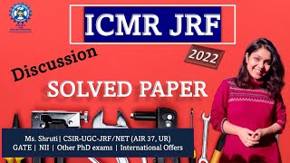 ICMR JRF 2022 Paper Discussion nta icmr jrf phd phdentrance lifesciences icmrjrf aptitude [upl. by Einhpets]