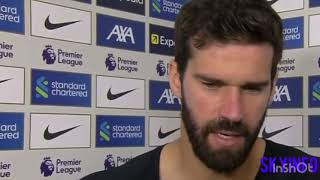 Alisson Becker Post Match Interview  Liverpool 01 Nottingham Forest [upl. by Enylcaj]