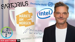 Märkte am Morgen Intel Bayer Sartorius LVMH DWS Group Deutsche Bank [upl. by Aerdnak]