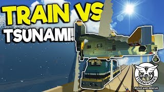 VTOL VS TRAIN VS TSUNAMI CRASH  Stormworks Build and Rescue Gameplay  Train Update [upl. by Enitnemelc]