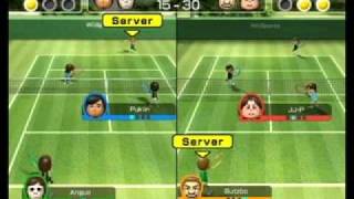 Wii Tennis Multiplayer [upl. by Hannahc]