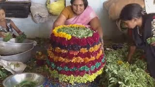 how to make bathukamma  celebration in village [upl. by Alasteir582]