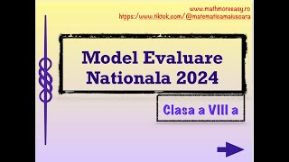 Model Subiect Evaluare Nationala 2024 [upl. by Ilrebmik377]