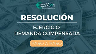 Ejercicio resuelto Demanda CompensadaHicksiana  Ecomon Academy  Academia de Economía Online [upl. by Tonye]