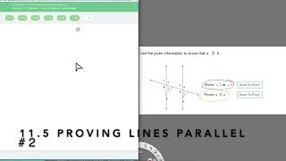 115 Proving Lines Parallel IM I [upl. by Hebner]