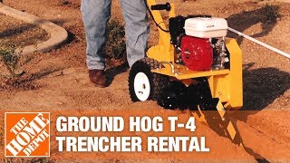 Ground Hog 18 in Trencher  The Home Depot Rental [upl. by Rochemont]