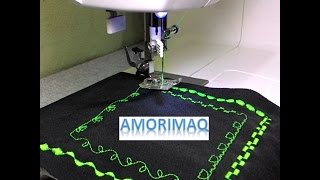 Como Utilizar a Sapatilha ou Calcador Para Fazer Pontos Acetinados e Decorativos Na Máquina Singer [upl. by Ettenajna]