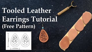 Tooled leather Earrings Tutorial [upl. by Neneek]