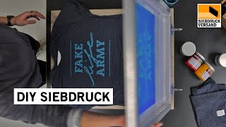 DIY Siebdruck  TShirts selber zuhause drucken [upl. by Yngad]